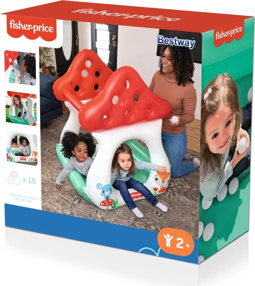 Bazének nafukovací s míčky Muchomůrka Fisher Price - Bestway
