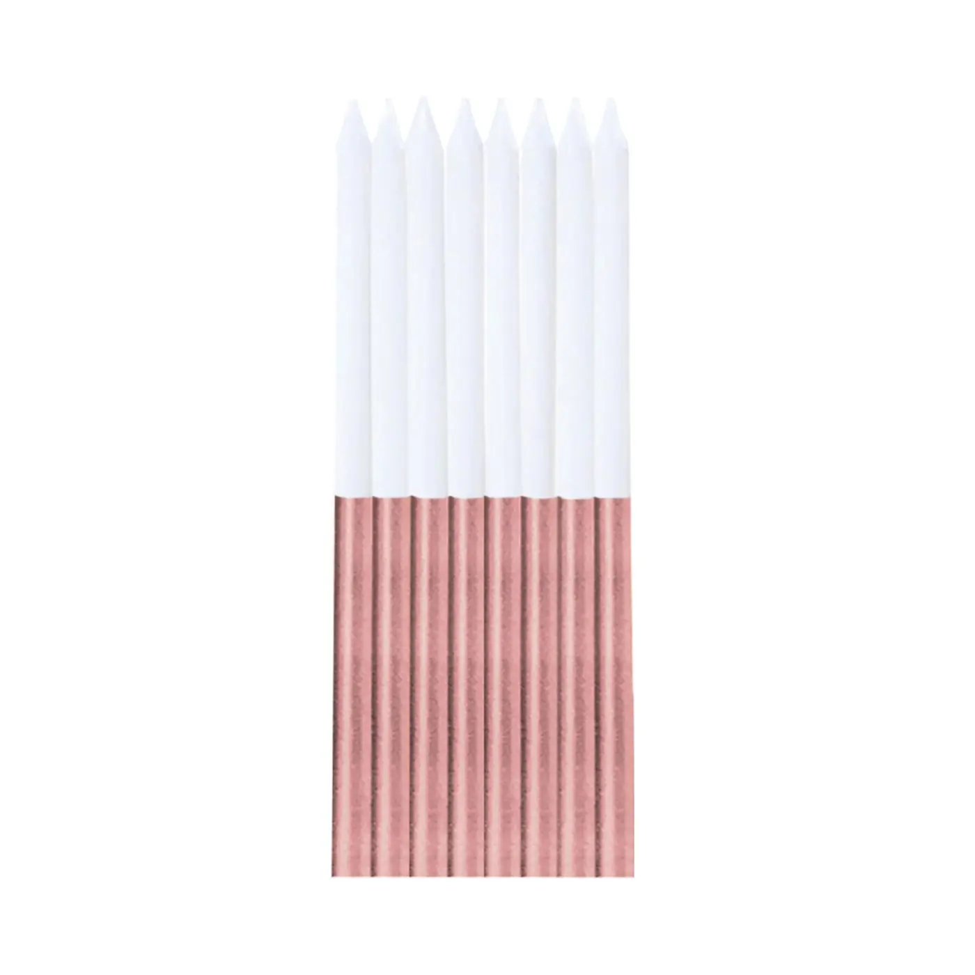 Svíčky dortové bílo-rose gold 16 ks - Albi