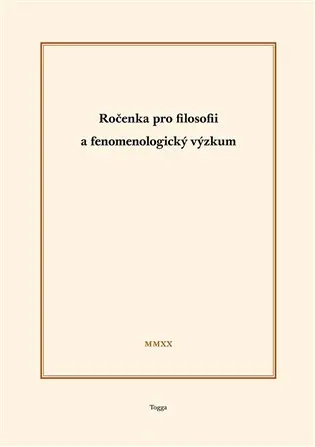 Ročenka pro filosofii a fenomenologický výzkum 2020 - kolektiv autorů