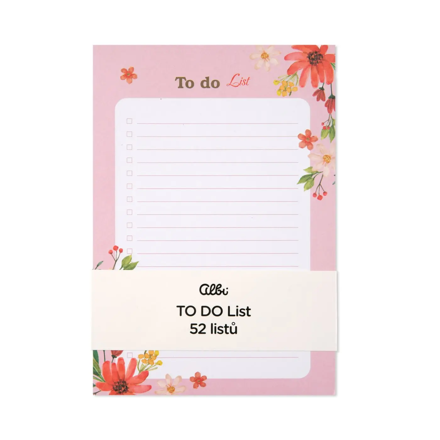 Růžový TO DO list - Albi