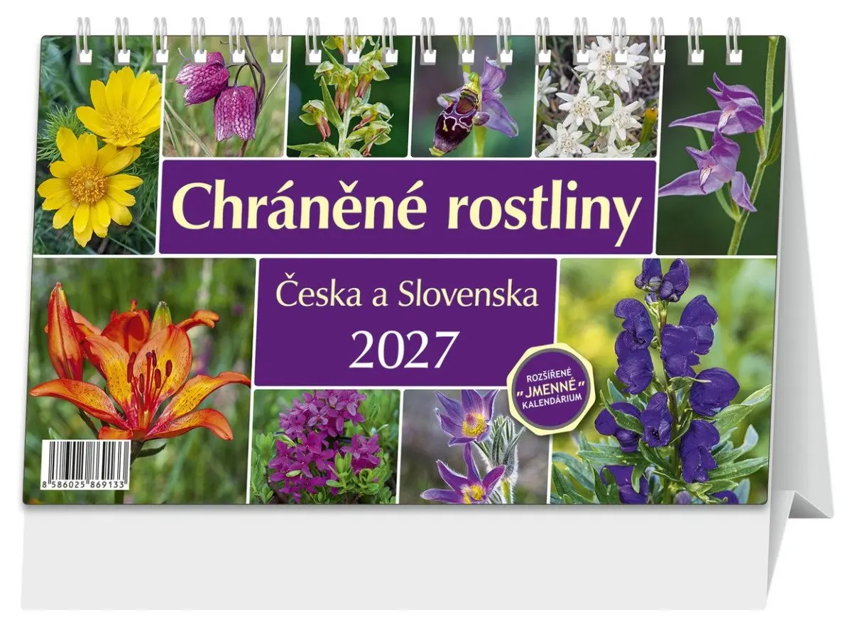 Kalendář 2027 stolní: CHRÁNĚNÉ ROSTLINY ČESKA A SLOVENSKA