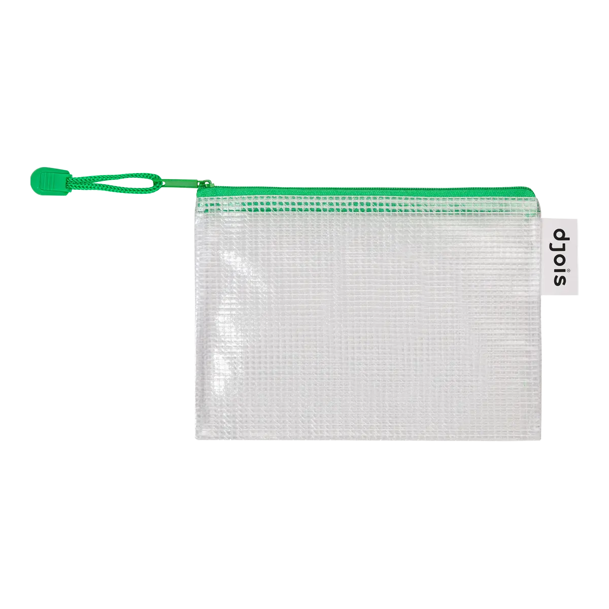 djois obálka se zipem, A6, PVC síťovina, zelená, 8 ks