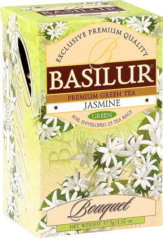 BASILUR Bouquet Jasmine zelený čaj 25 sáčků