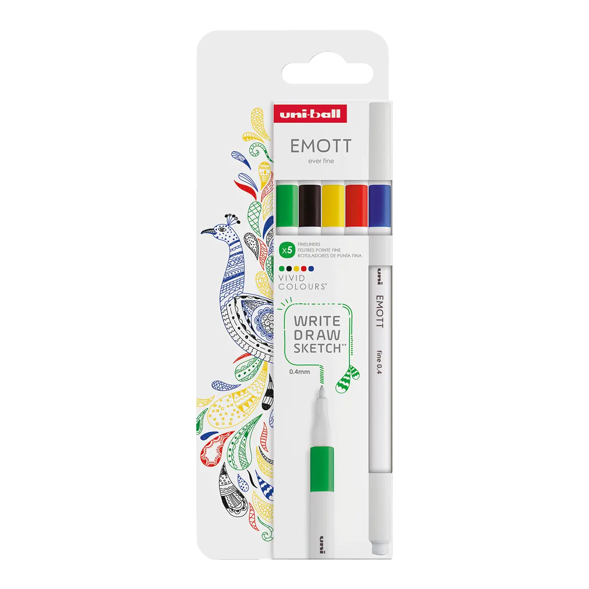 UNI EMOTT liner sada, VIVID, 5 ks, mix barev