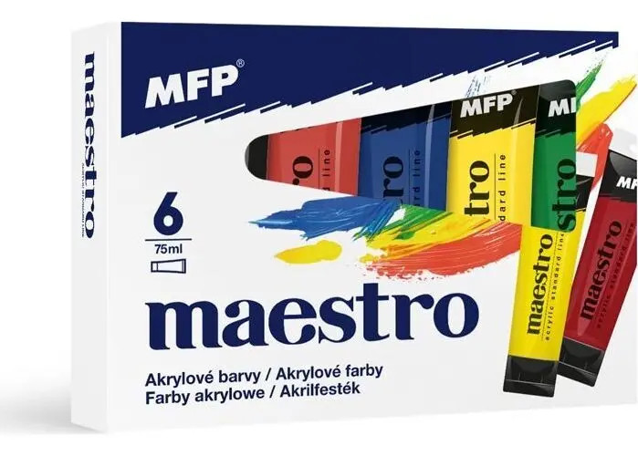 Akrylové barvy set MFP Maestro 6 x 75ml