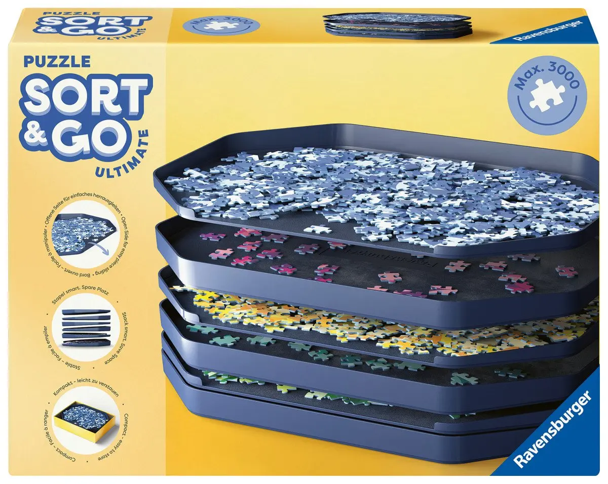 Ravensburger 01676 sort & go ultimate, systém na třídění puzzle