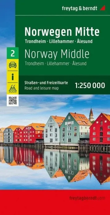 Střední Norsko 1:250 000 / automapa + volnočasová mapa
