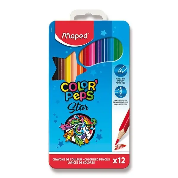 Maped - Pastelky Color´Peps Metal Box 12 ks