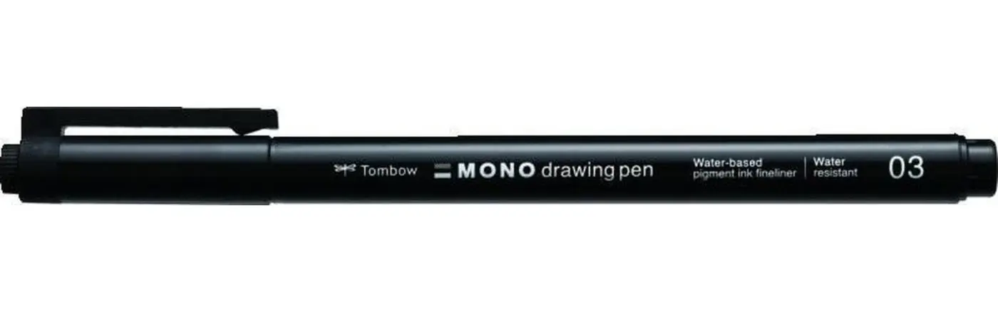 Tombow Fineliner MONO drawing pen - hrot 03 černá