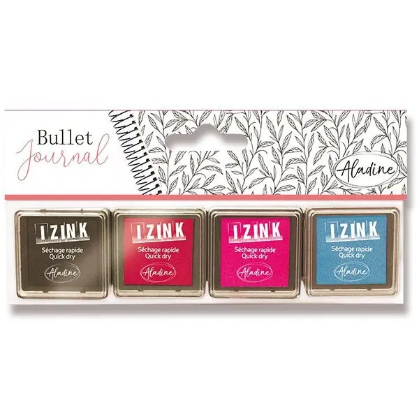 Aladine Razítkovací polštářky Aladine Stampo Bullet Journal, 4 ks - Star