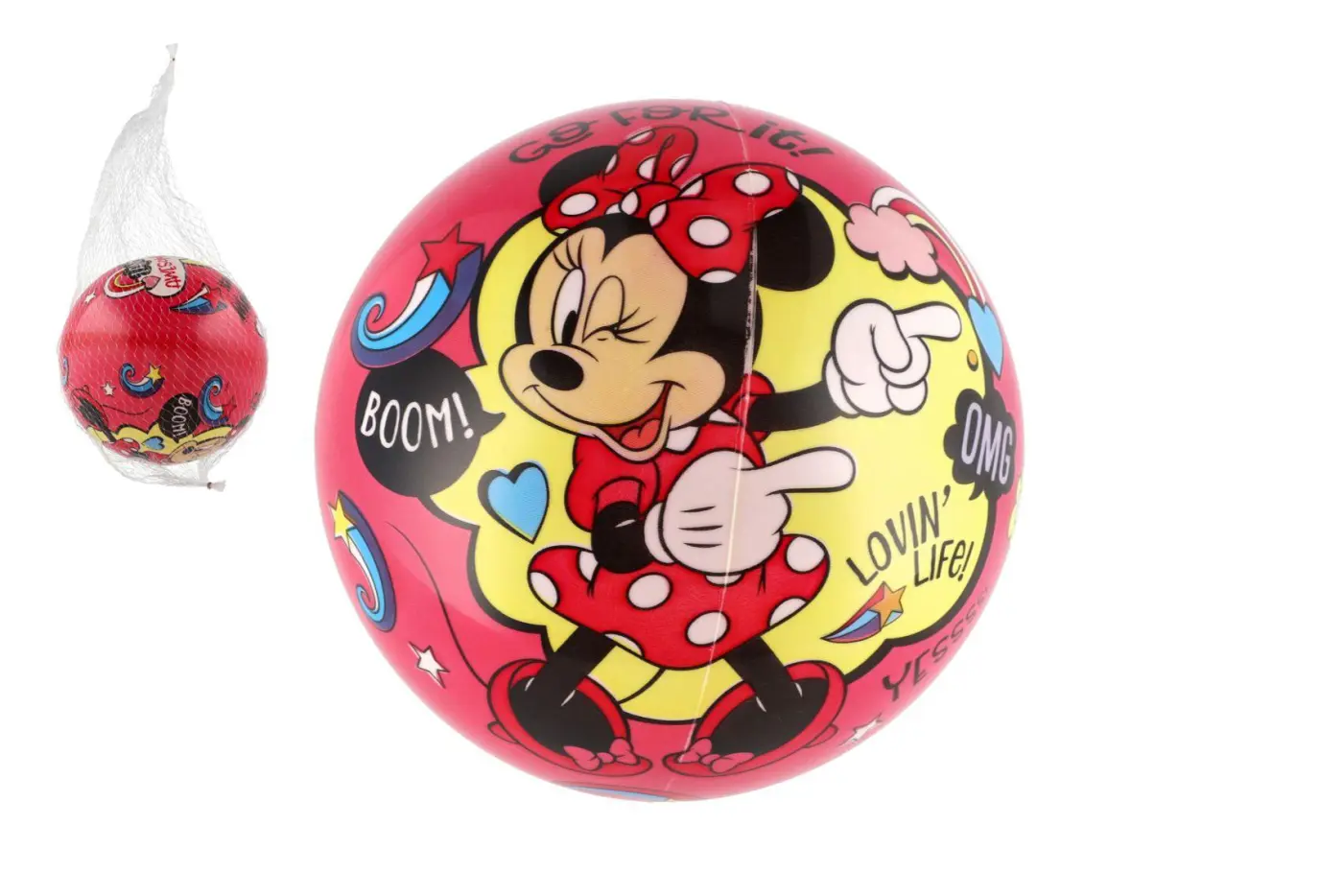 Míč 20 cm Minnie Mouse růžová fialová