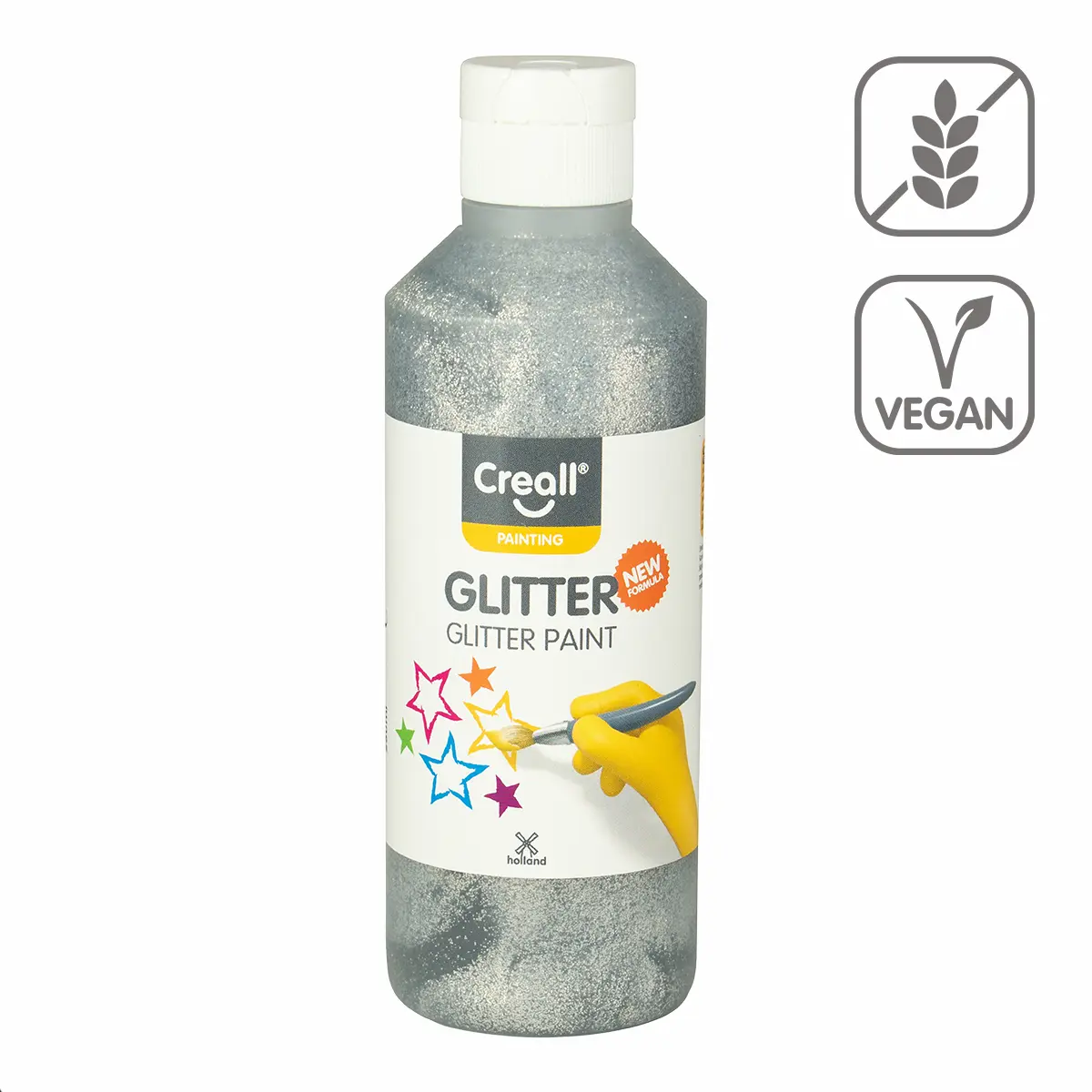 Barva Creall Glitter, 250 ml, stříbrná