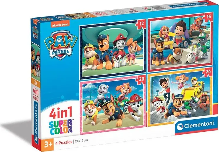 Clementoni Puzzle 4v1 Tlapková patrola