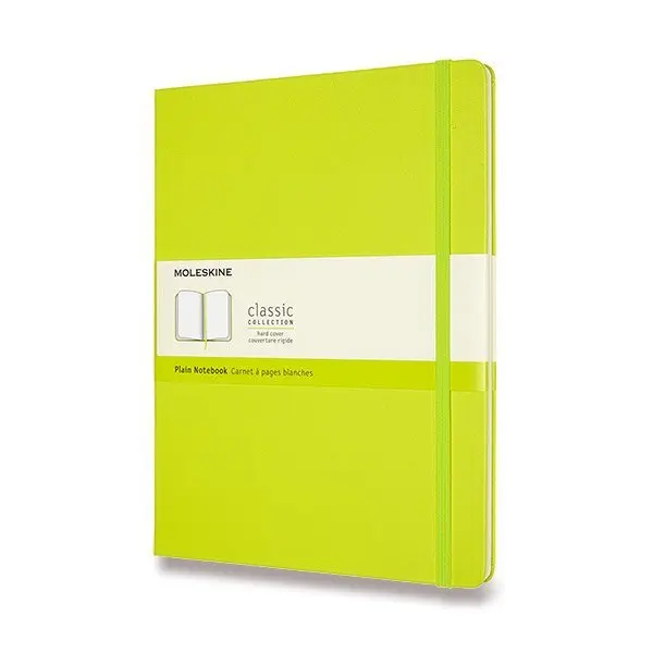 Zápisník Moleskine - tvrdé desky, XL, čistý - limetka