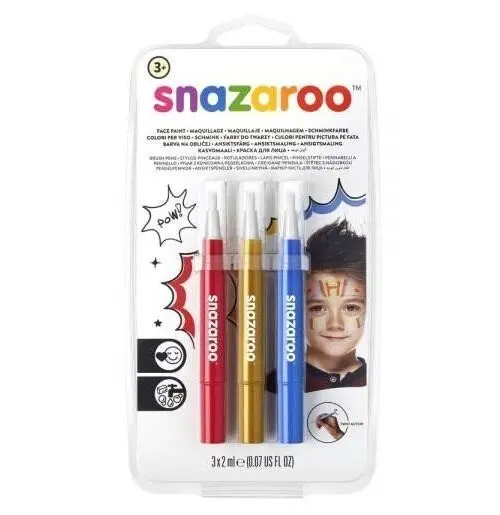 Snazaroo Štětce s barvou na obličej - dobrodružství 3 ks