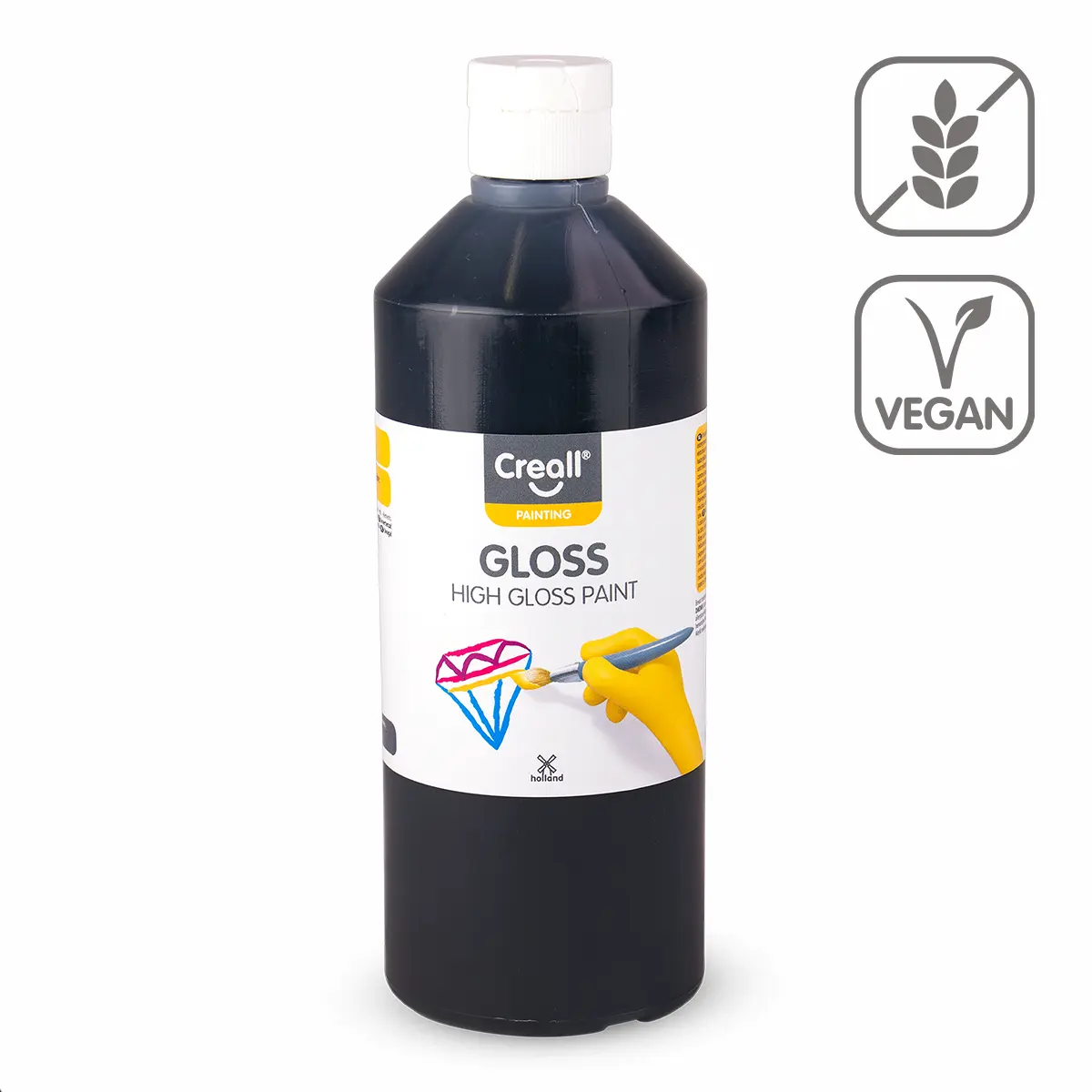 Barva s vysokým leskem Gloss, 500 ml, černá