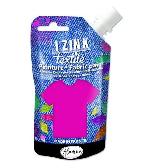 Textilní barva IZINK Textile - fuchsia, 80 ml