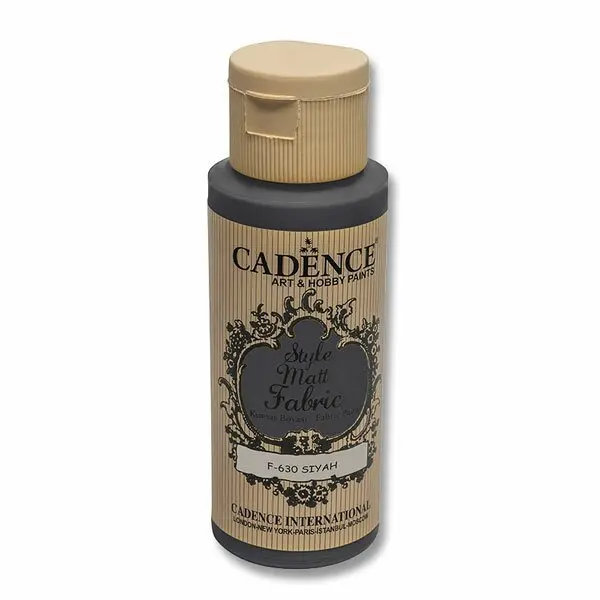 Textilní barva Cadence Style Matt Fabric - černá, black / 50 ml