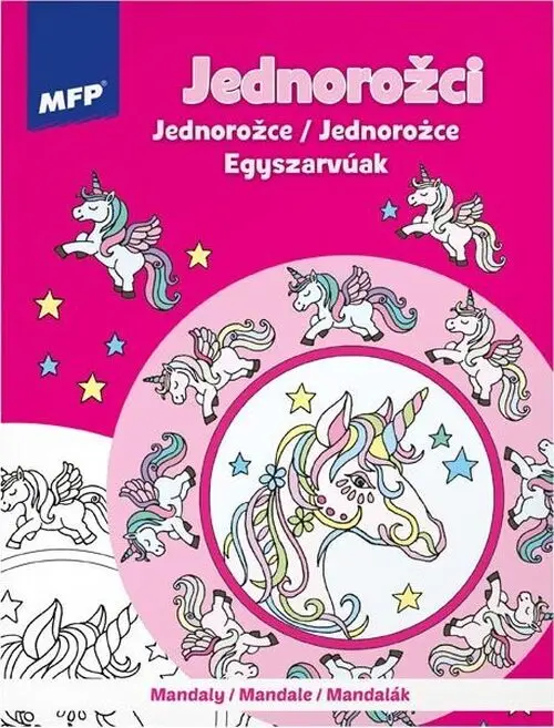 Omalovánky antistresové Mandaly Jednorožci 210x276mm/24 stran