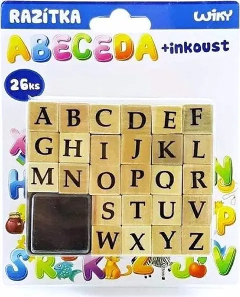 Razítka abeceda 26ks + inkoust, Wiky, W003099
