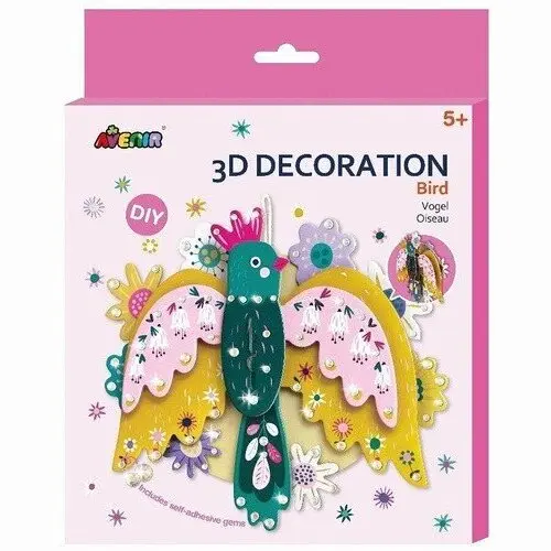 3D dekorace velká Pták