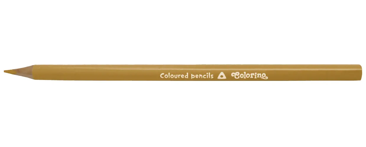 Pastelka trojhranná Colorino - zlatá, 12ks