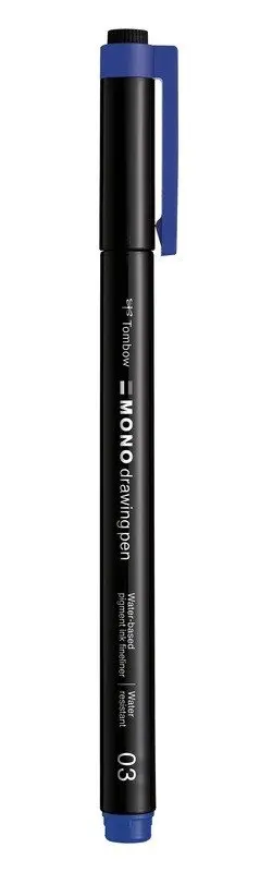 Tombow Fineliner MONO drawing pen, 0,35mm - modrá
