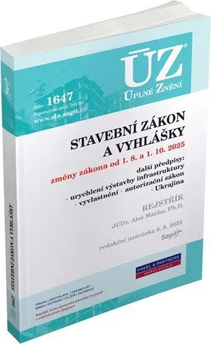 ÚZ č. 1647 - Stavební zákon a vyhlášky 2025, rejstřík k zákonu