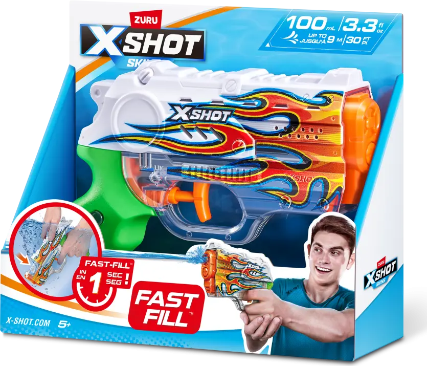 ZURU X-SHOT Vodní pistole Nano Fast-Fill Skins - více druhů - Sparkys