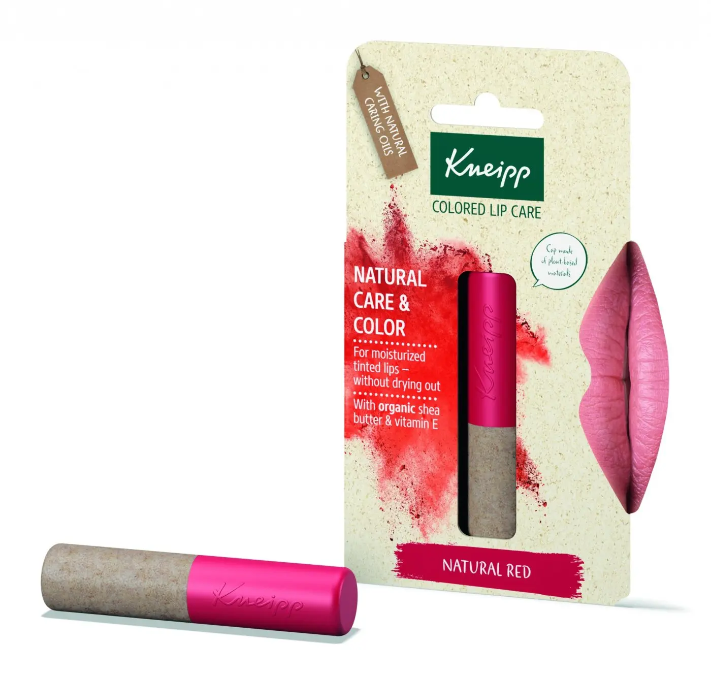 Kneipp barevný balzám na rty Deep red