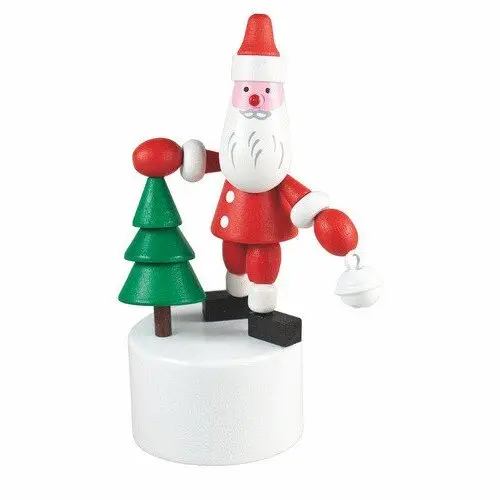 Mačkací figurka Santa s bílou rolničkou