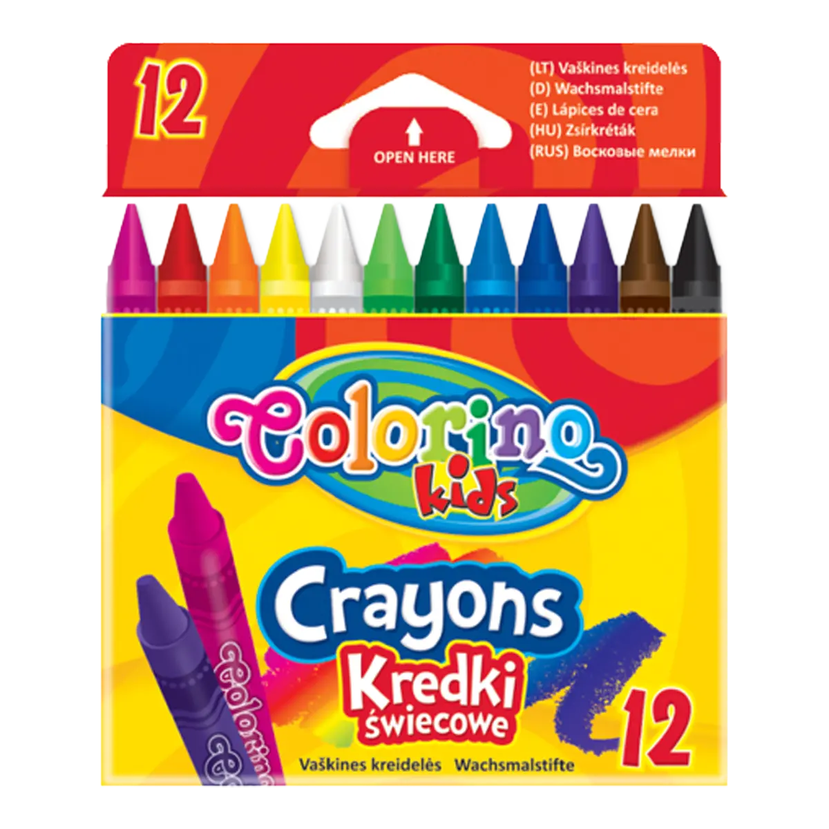 Kulaté voskovky Colorino - sada 12 kusů