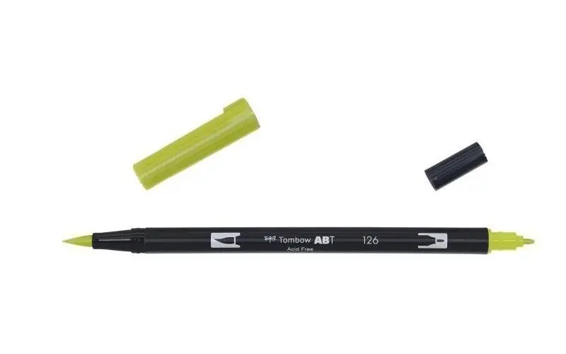 Tombow Oboustranný štětcový fix ABT - light olive