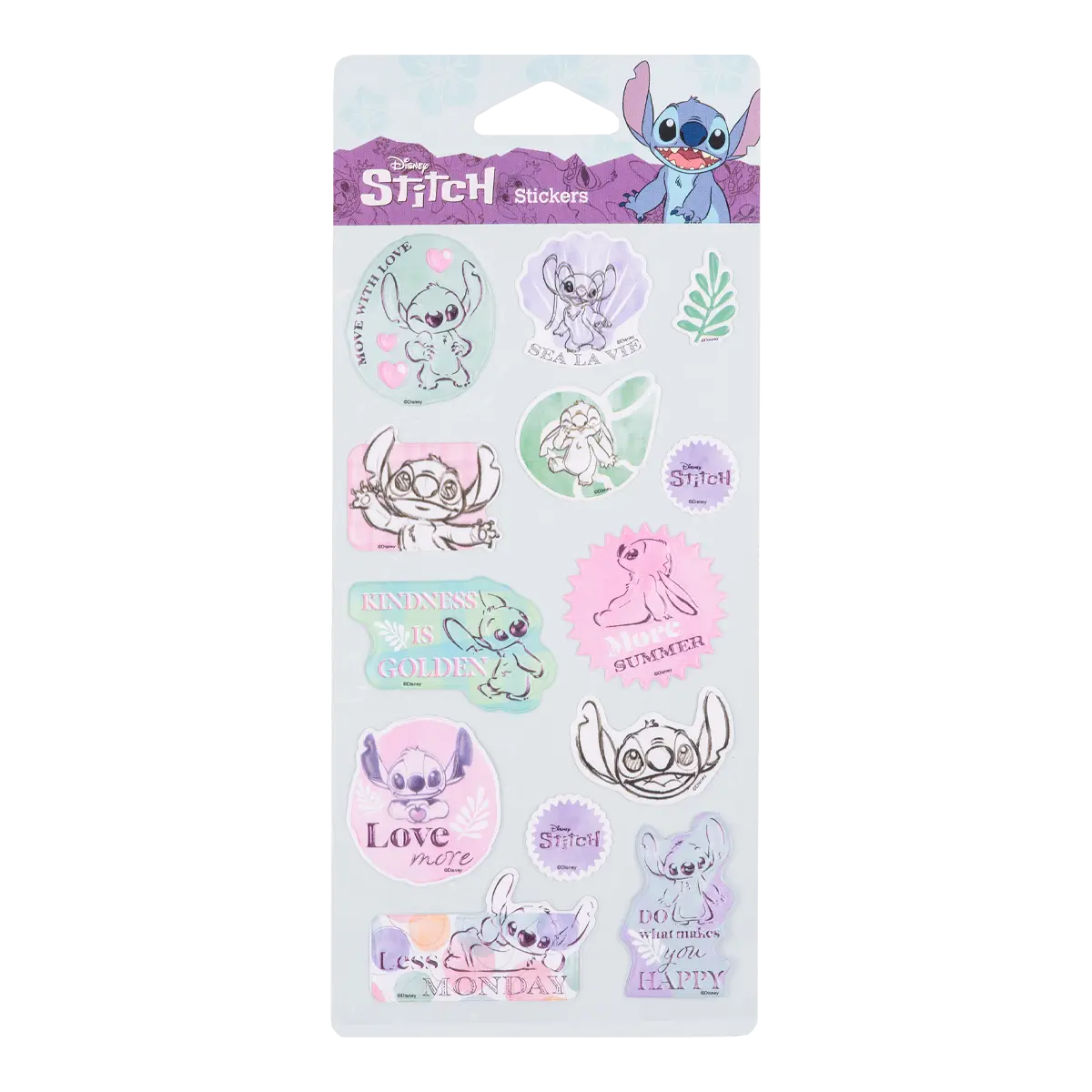 Colorino Pop-Up samolepky, Stitch Pastel 4, mix motivů a velikostí