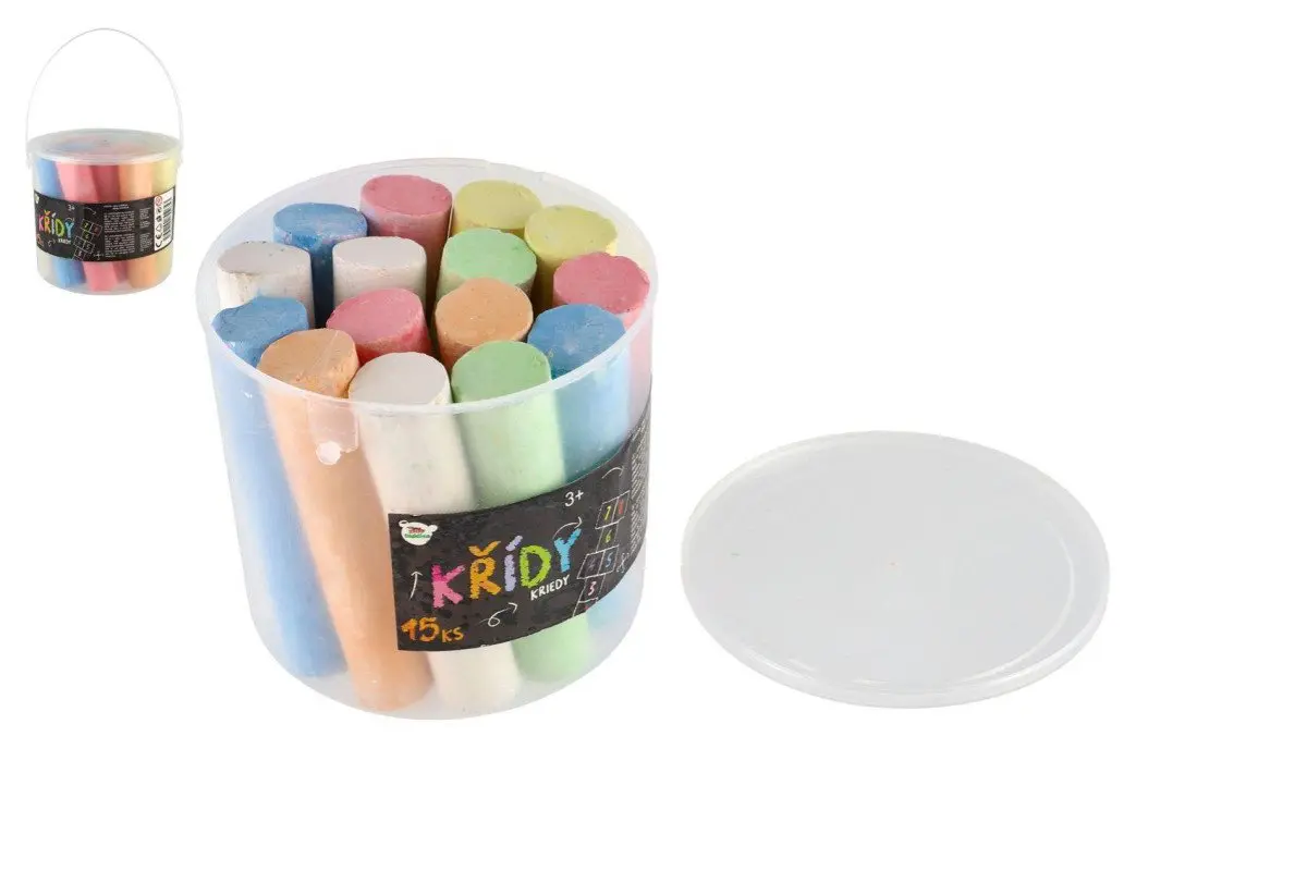 Teddies Křídy barevné chodníkové 15 ks