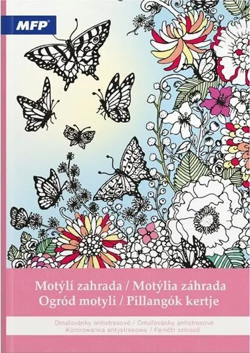 Omalovánky antistresové Motýlí zahrada