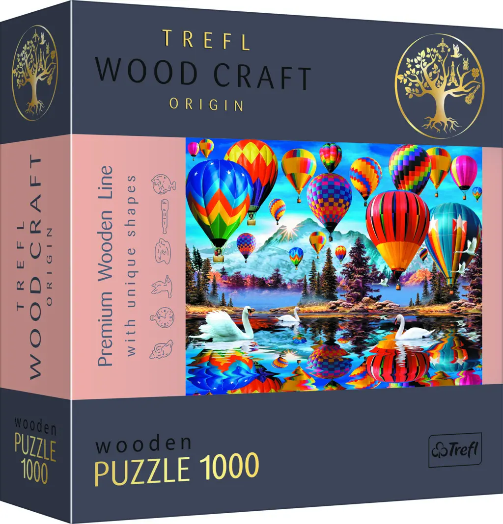 Trefl Wood Craft Origin Puzzle Barevné balóny 1000 dílků - Tolo