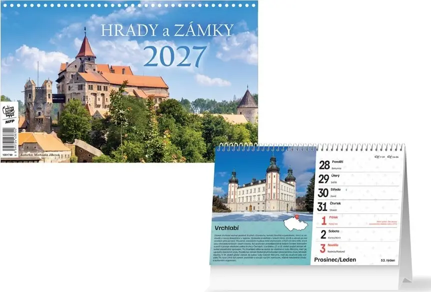 Stolní kalendář 2027 MFP Hrady a zámky