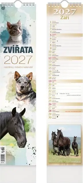 kalendář 2027 vázankový Zvířata
