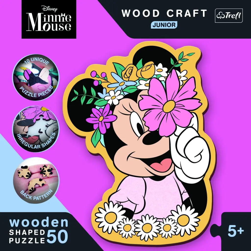 Puzzle Wood Craft Junior Ve světě Minnie - Tolo