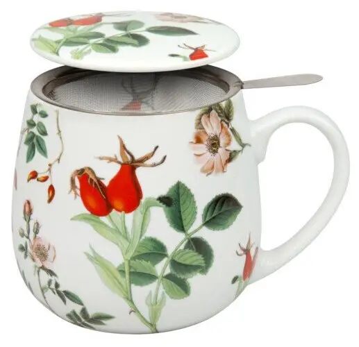 Hrnek buclák se sítkem - My favourite tea rose 420 ml