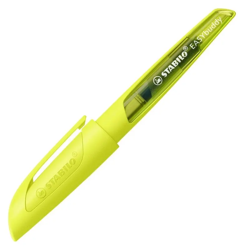 Plnicí pero s hrotem M STABILO EASYbuddy NEON, neonová žlutá - vč. bombičky