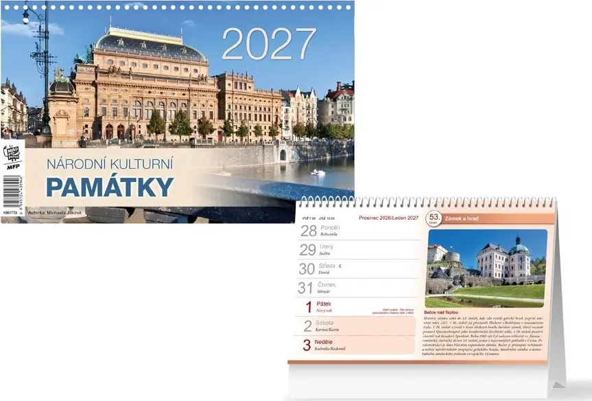 Stolní kalendář 2027 MFP Národní kulturní památky