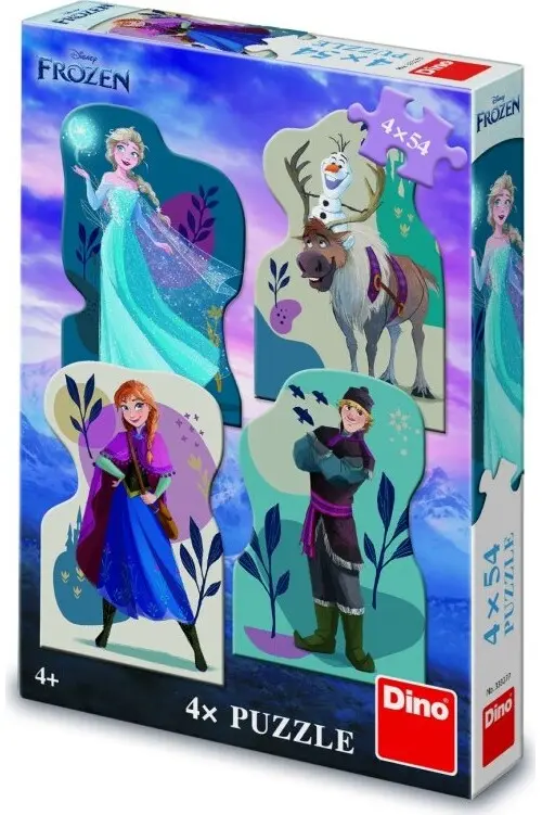 Puzzle Ledové království - Přátelství 4x54 dílků - Dickie