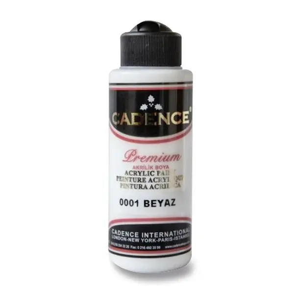 Akrylová barva Cadence Premium - bílá / 120 ml