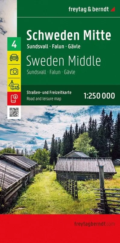 Střední Švédsko 1:250 000 / automapa + volnočasová mapa
