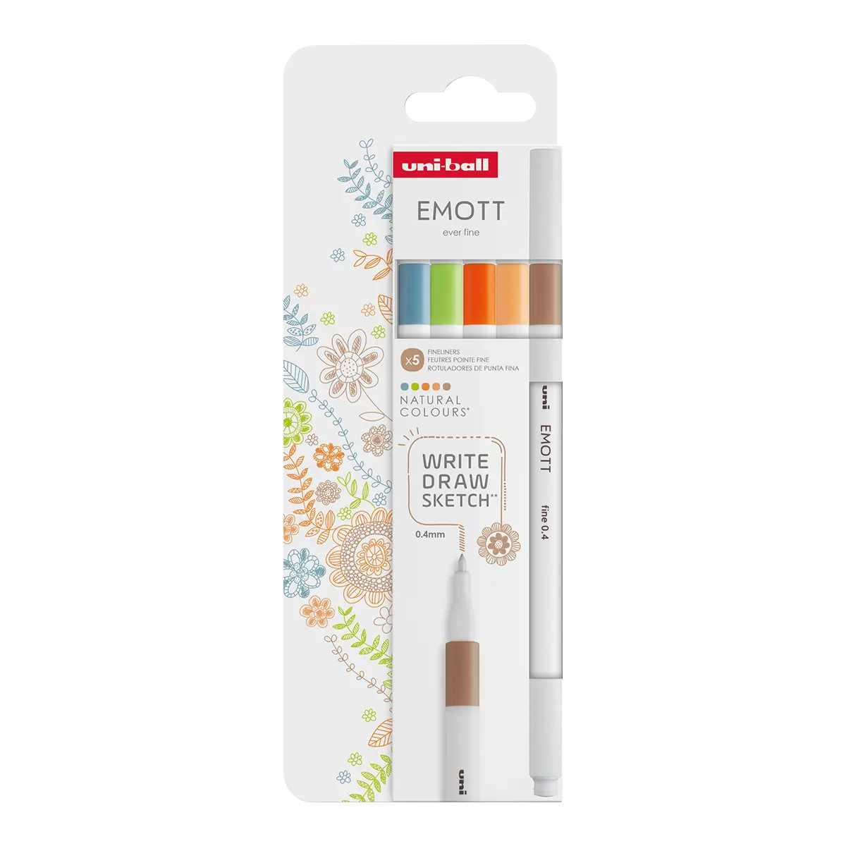 UNI EMOTT liner sada, NATURAL, 5 ks, mix barev