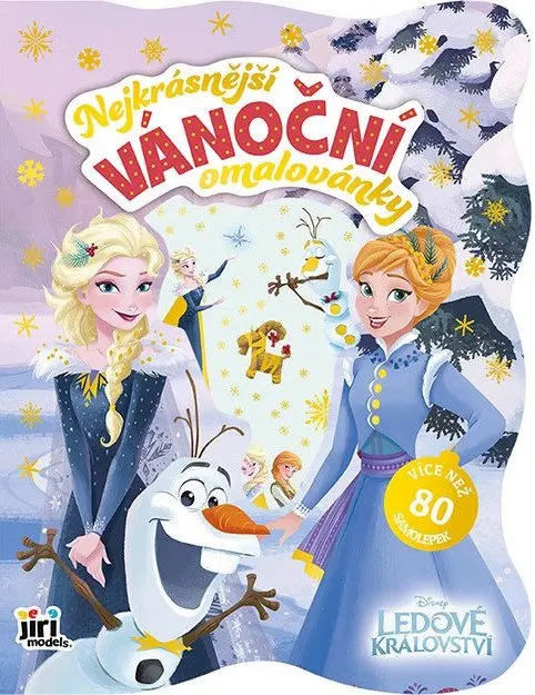 Nejkrásnější vánoční omalovánky se samolepkami Ledové království