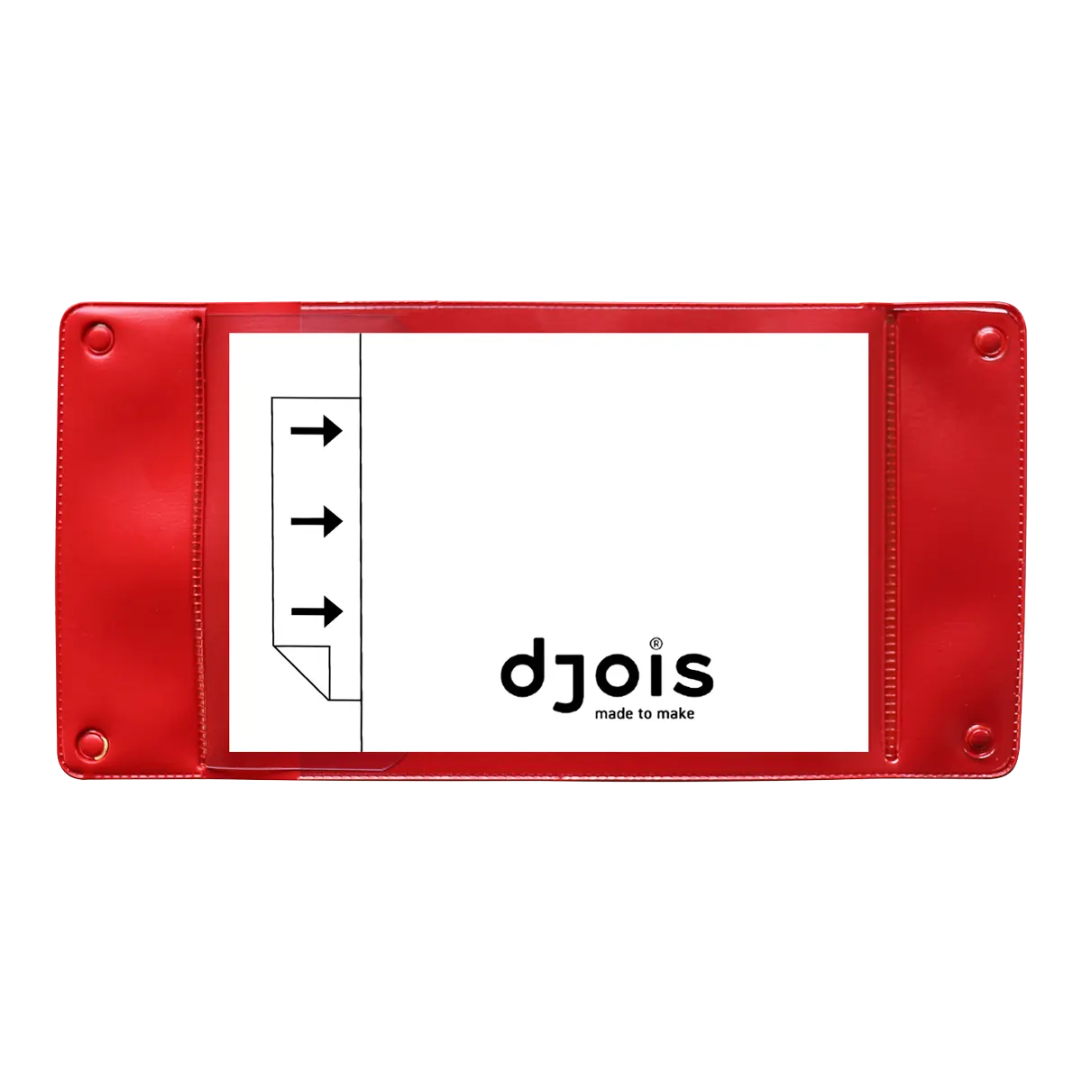 djois závěsná kapsa s otvory, A6, PVC, červená, 10 ks