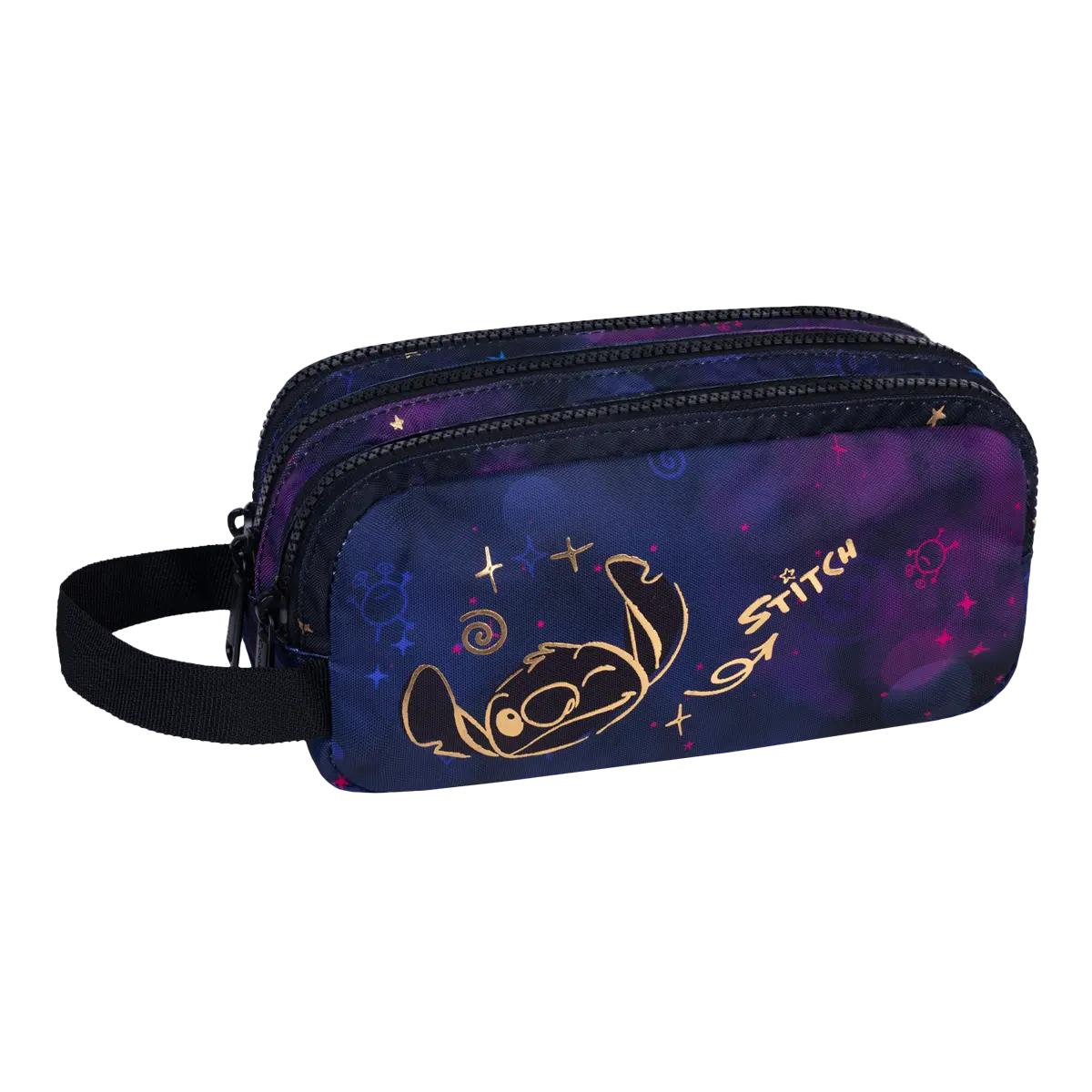 Penál Colorino Primus nevybavený, 3 přihrádky - Stitch Gold